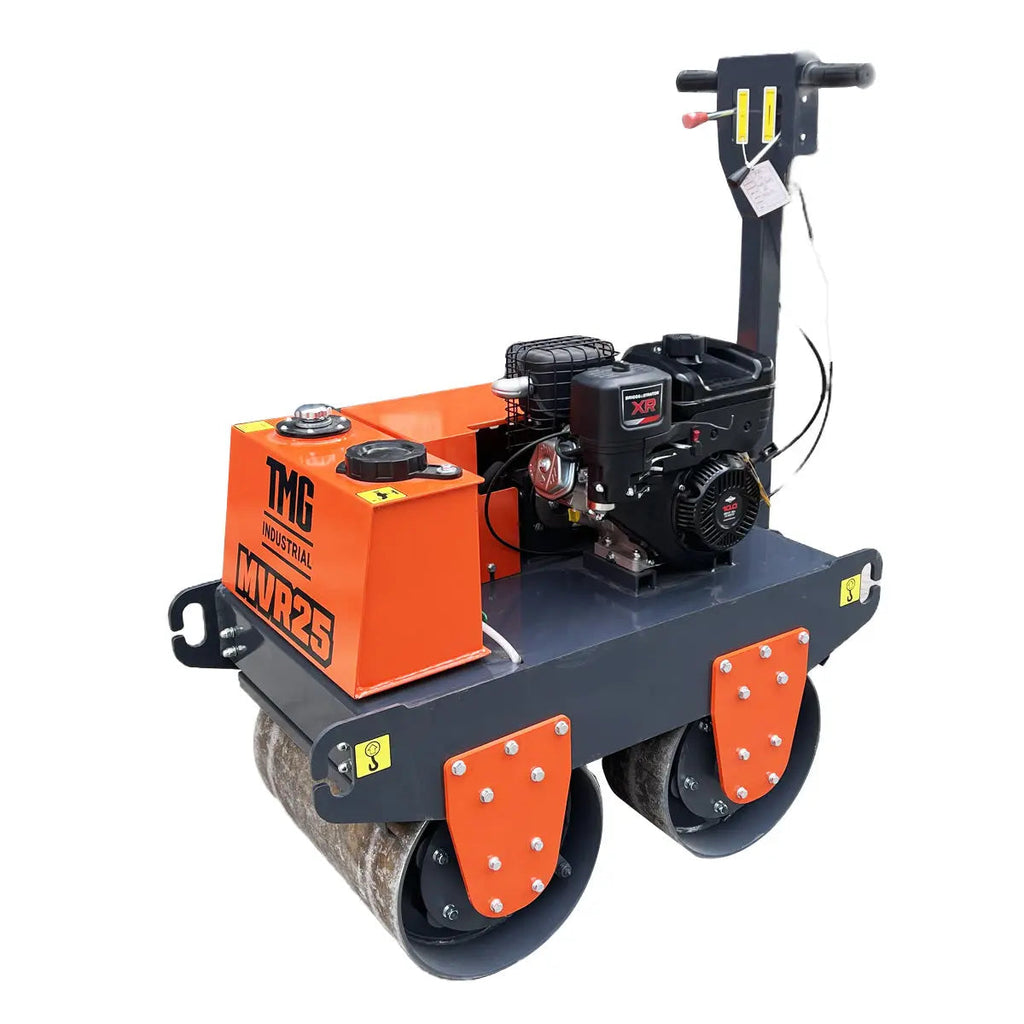 10 HP Double Wheel Vibratory Roller, 2 x 24" Wide & 17" Diameter Rollers, EPA Emissions Compliance, TMG-MVR25