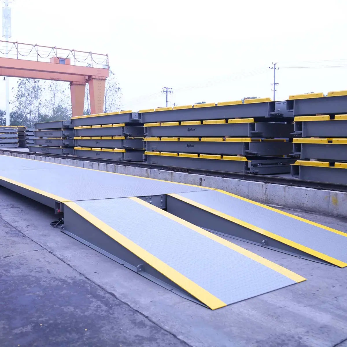 100 ton Weighbridge Truck Scale, -35℃ to +70℃, 10’ x 56’ (W x L), High-Quality Steel, U-Shape Beam Design, 120% Safe Overload, TMG-FST100