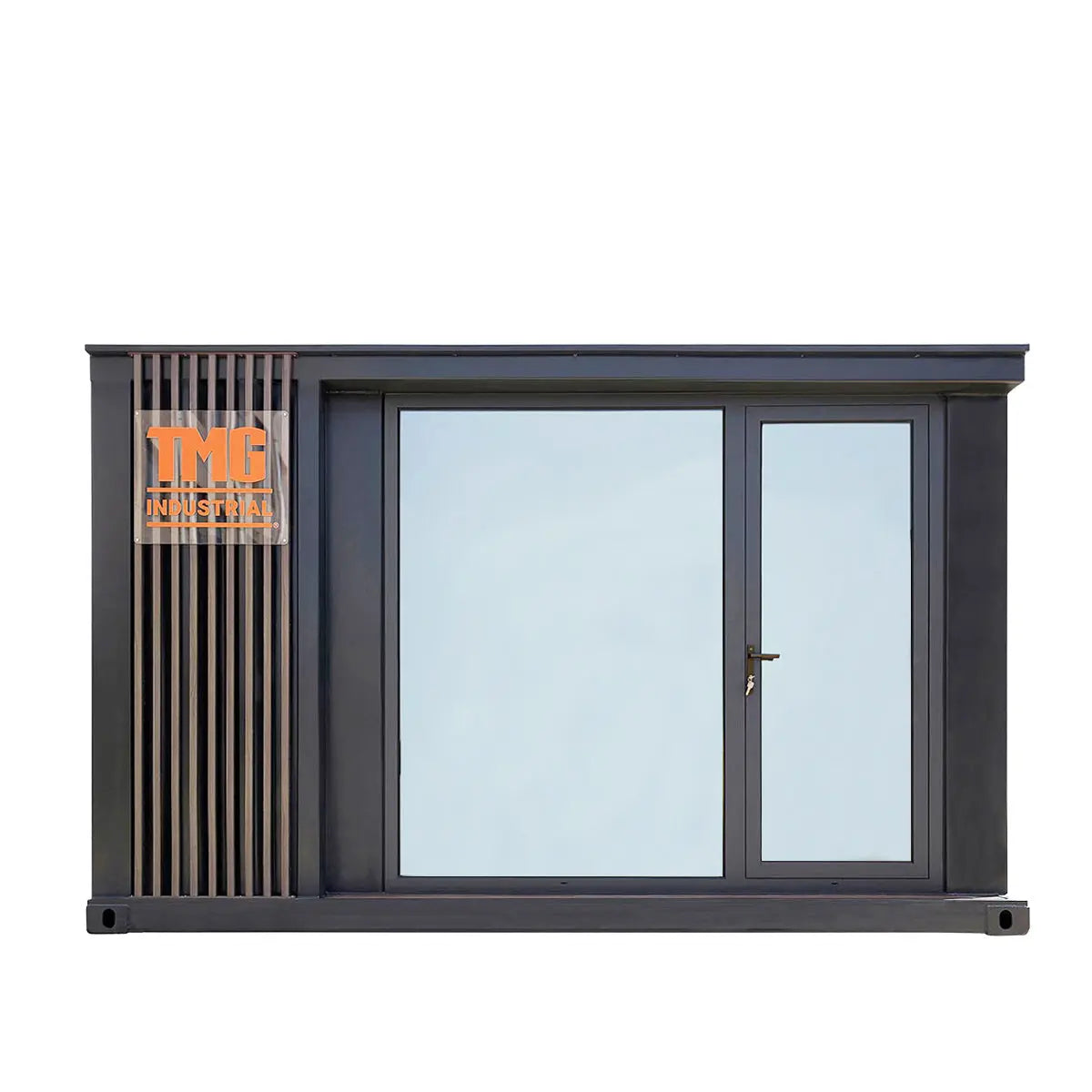 13’ Custom Built Steel Container Office, 90 Sq-Ft Working Area, Super Heavy-Duty Galvanized Frame, High-Density Foam Insulation, TMG-SCO13