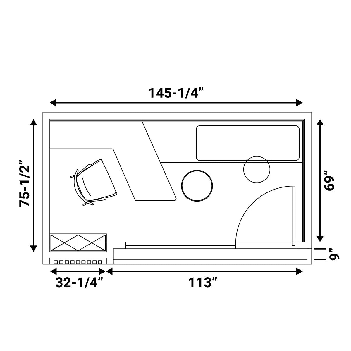 13’ Custom Built Steel Container Office, 90 Sq-Ft Working Area, Super Heavy-Duty Galvanized Frame, High-Density Foam Insulation, TMG-SCO13