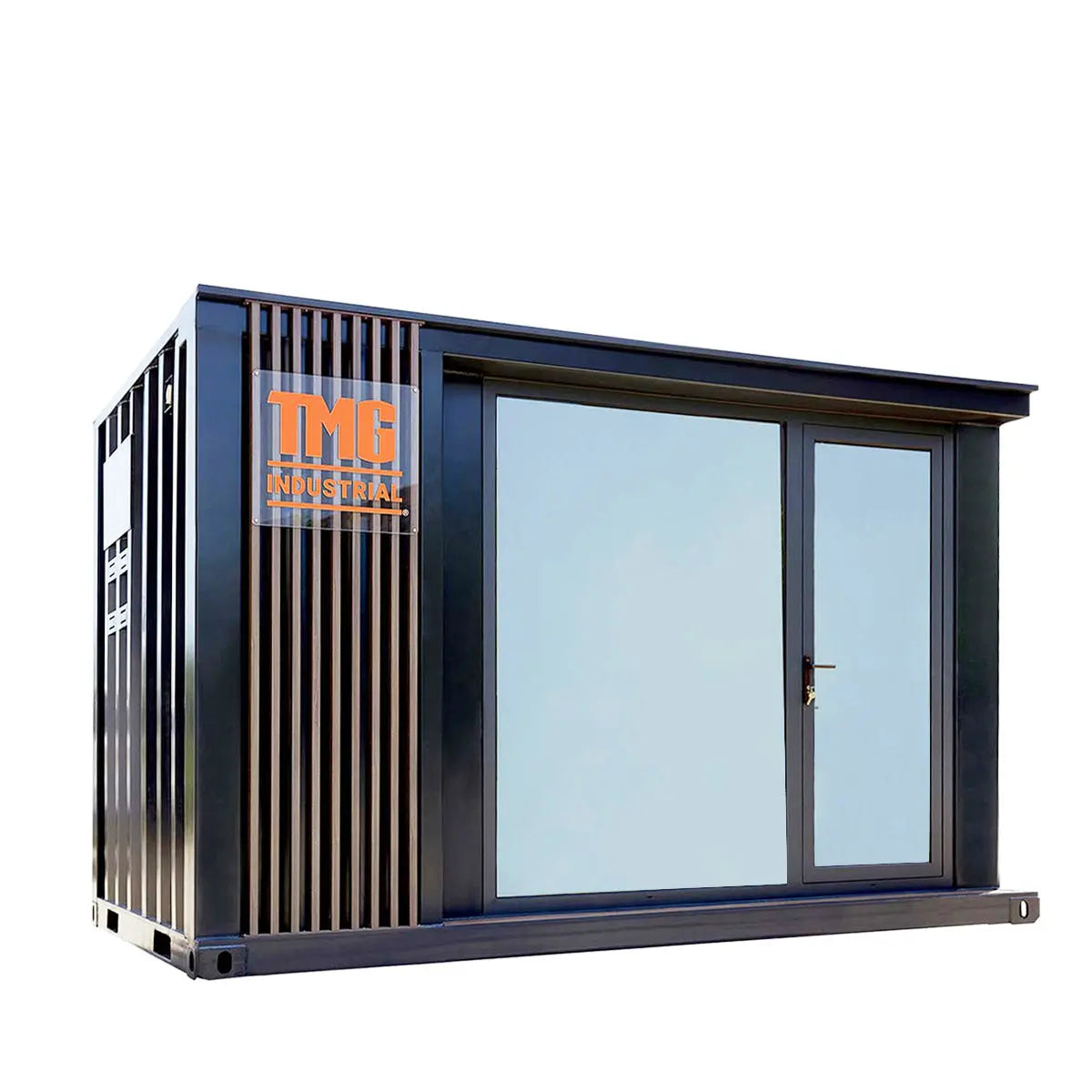 13’ Custom Built Steel Container Office, 90 Sq-Ft Working Area, Super Heavy-Duty Galvanized Frame, High-Density Foam Insulation, TMG-SCO13