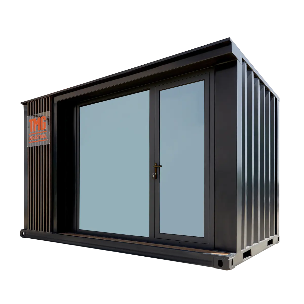 13’ Custom Built Steel Container Office, 90 Sq-Ft Working Area, Super Heavy-Duty Galvanized Frame, High-Density Foam Insulation, TMG-SCO13