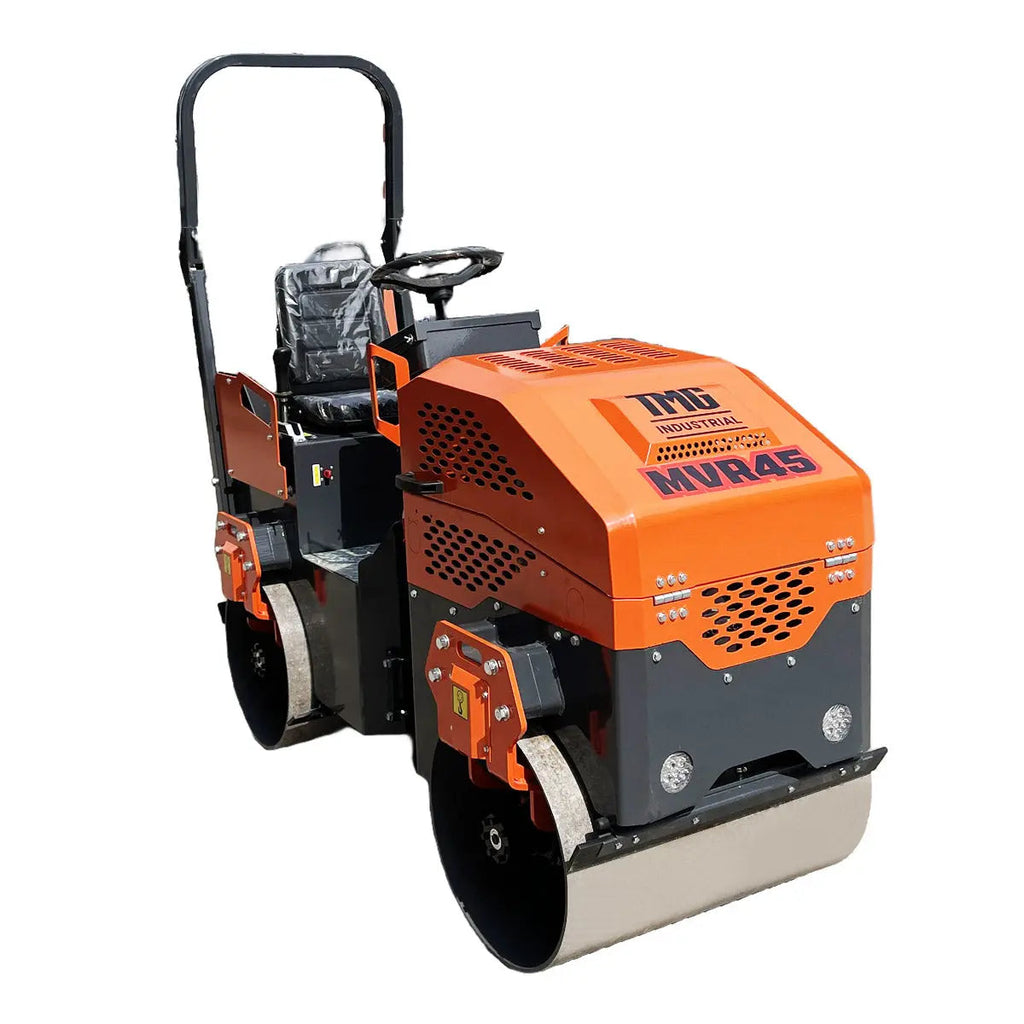 13.5 HP Ride-On Road Roller, 2 x 31-½" Wide & 21" Diameter Rollers, EPA Emissions Compliance, TMG-MVR45