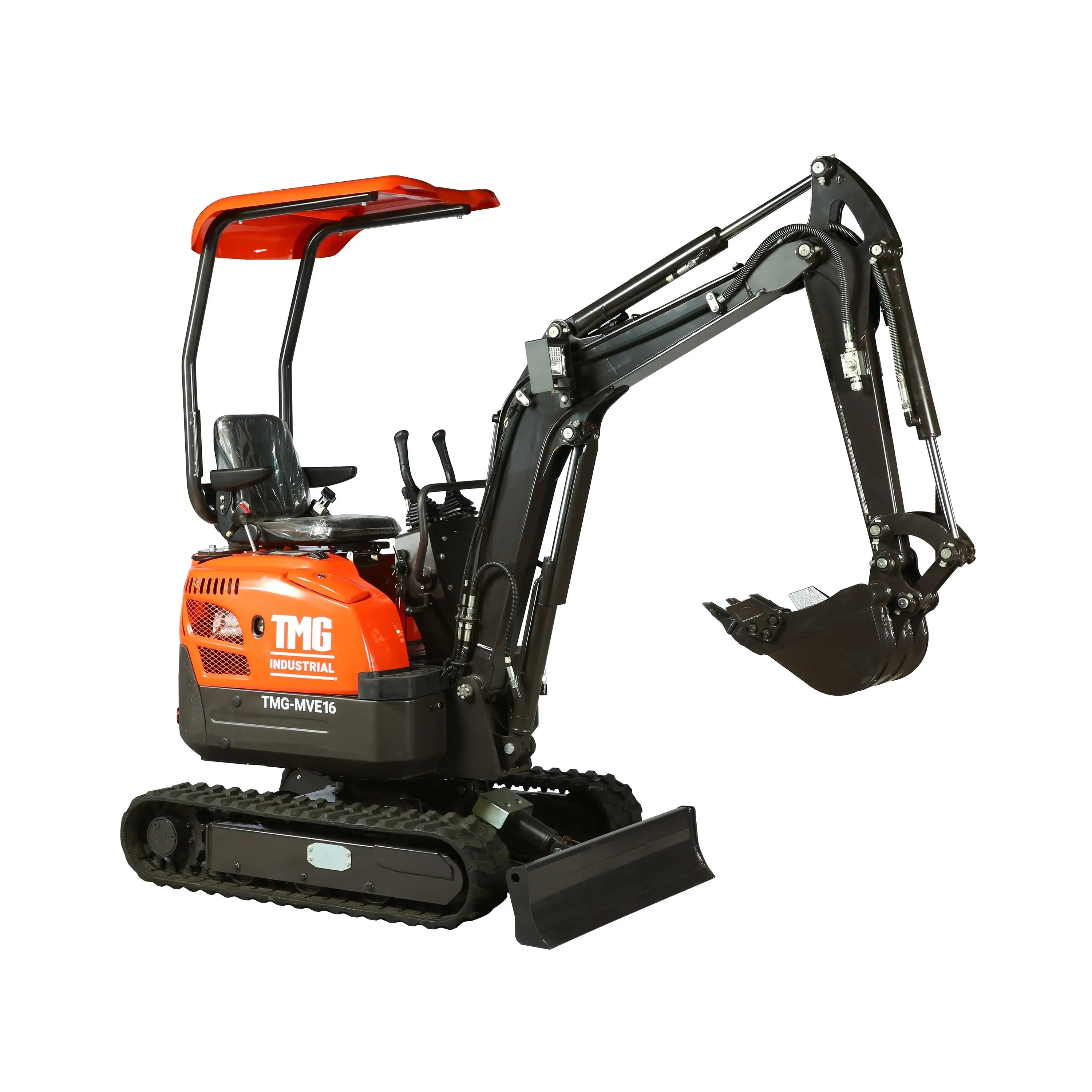 1600 KG Compact Mini Excavator, 16 HP Kubota Diesel, KDK Pump, Eaton Motor, 85" Digging Depth TMG-MVE16