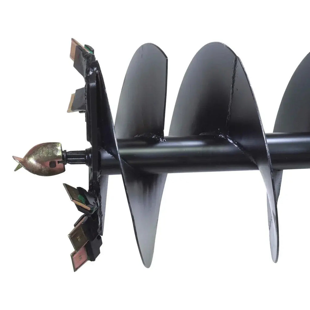 18" Post Hole Auger Bit, 48" Height, Fully Welded Cutting Disk, 5 Sharp Cutting Teeth, 2" Hex Drive, Built-In Boring Head, TMG-PAB18