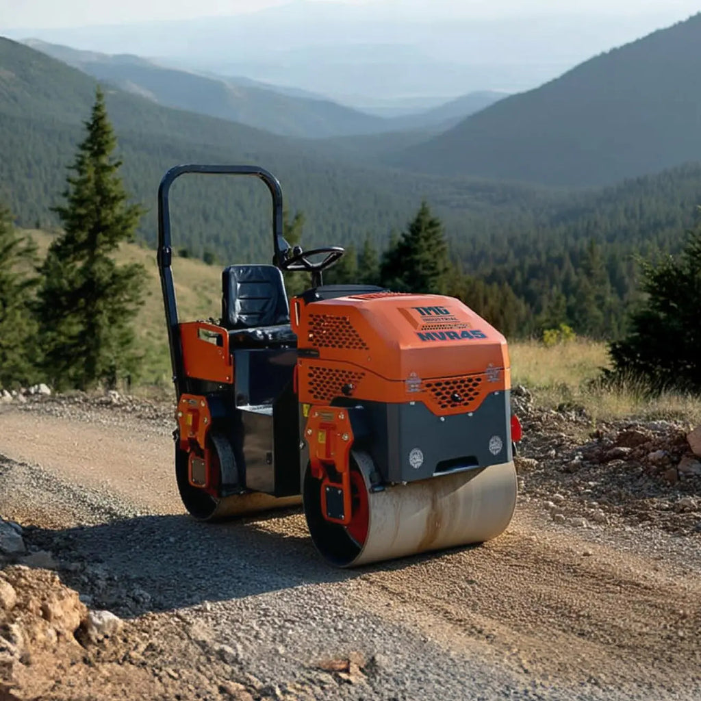 13.5 HP Ride-On Road Roller, 2 x 31-½" Wide & 21" Diameter Rollers, EPA Emissions Compliance, TMG-MVR45