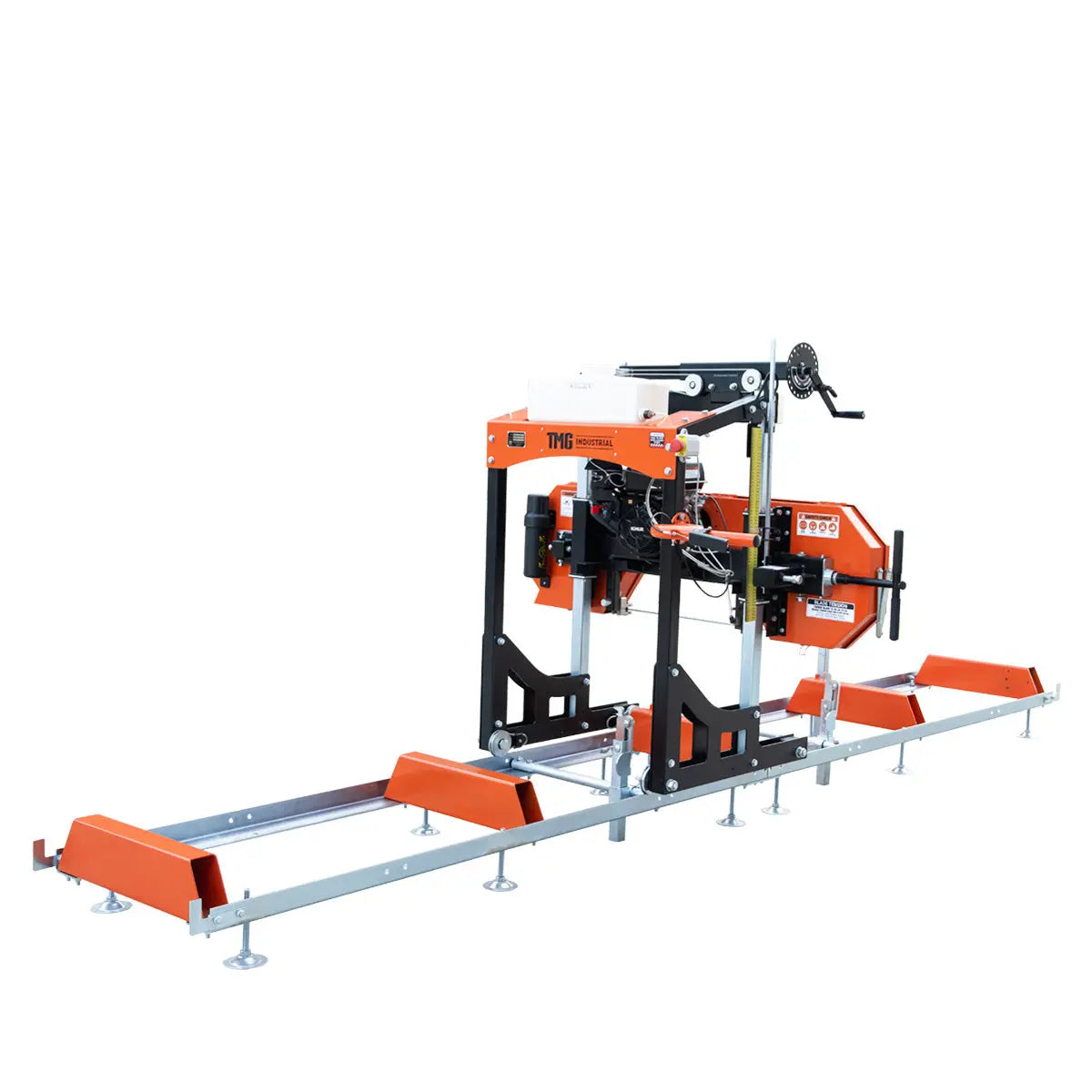 22" Portable Sawmill, 7 HP Kohler Command Pro Series Engine, 12’ Log Length, 4-Post Carriage with Saw Head Anti-tip Locking, TMG-PSM22