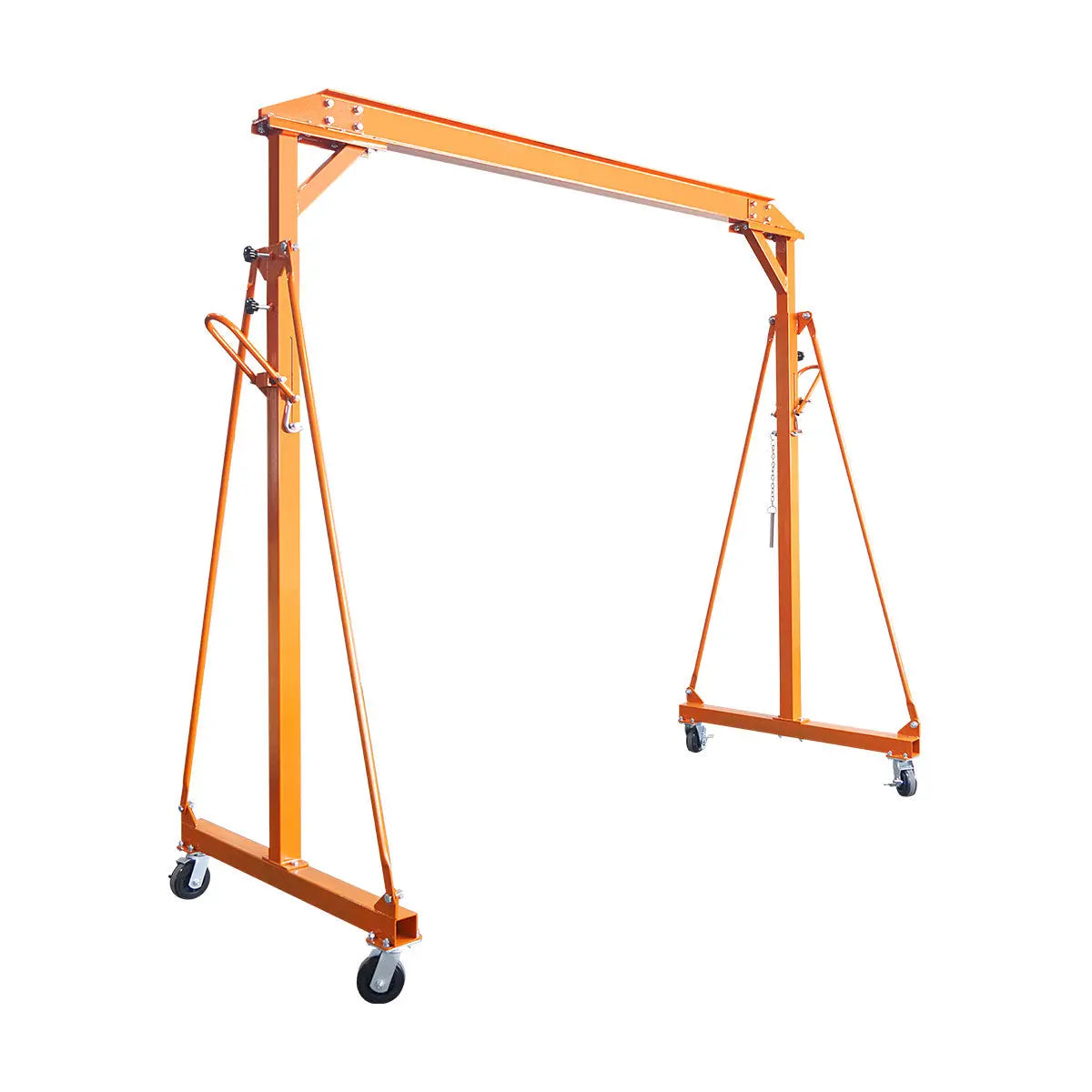2200-lb Adjustable Height All-Steel Gantry Crane, Auto-Lock, 95" Min. Height, 142" Max. Height, Locking Swivel Casters, TMG-AGC11(Previously TMG-AGC10)