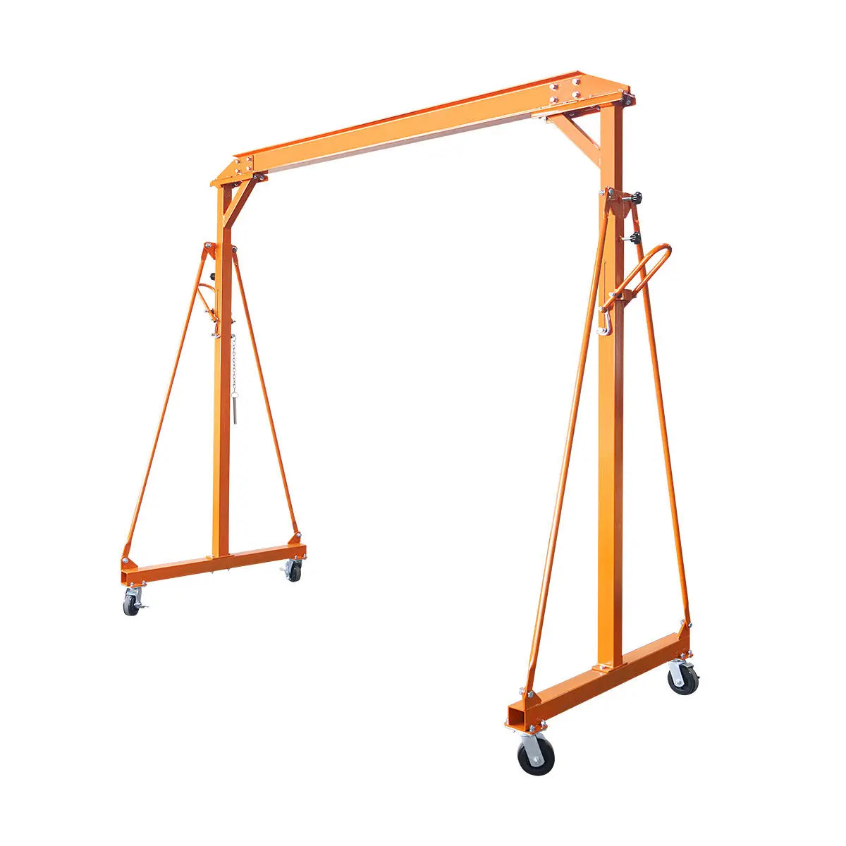 2200-lb Adjustable Height All-Steel Gantry Crane, Auto-Lock, 95" Min. Height, 142" Max. Height, Locking Swivel Casters, TMG-AGC11(Previously TMG-AGC10)