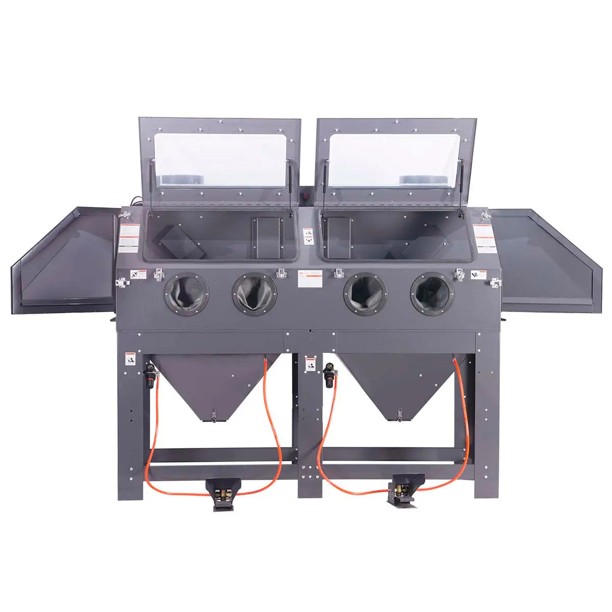 235 Gallon/880L Commercial Cabinet Sandblaster, Dual Station Side-by-Side, Vacuum System, Oversized Window TMG-ABC88