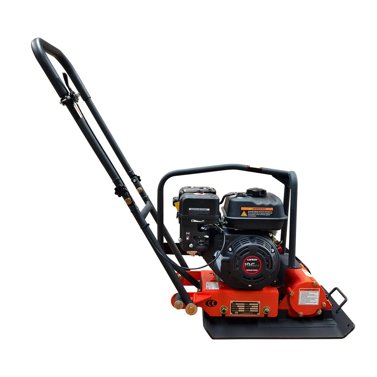 2380 Lbs Heavy-Duty Plate Compactor, 6.5 HP Loncin G200F Engine, 8" Compaction Depth, TMG-PC60