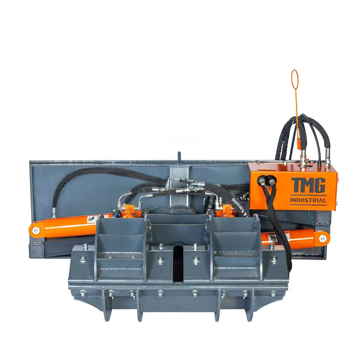 2500-lb Skid Steer Pole Setter, 45' Pole Capacity, 0°-100° Claw Rotation, Jaw Claw Opening 4" to 20", TMG-SPS46