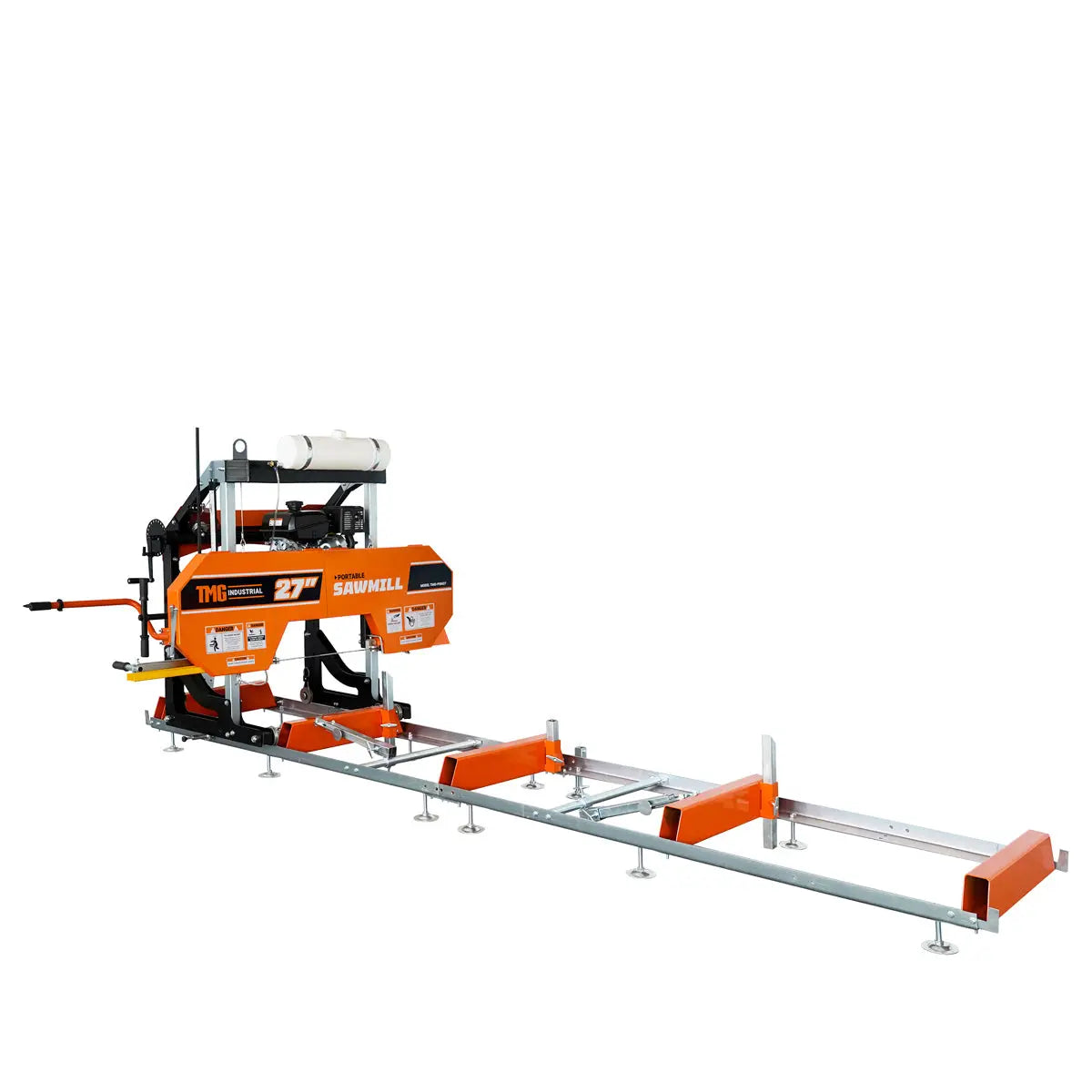 27" Portable Sawmill, 14 HP Kohler Gas Engine, 21" Board Width, 12' Log Length, 14-1/2' Track Bed, TMG-PSM27