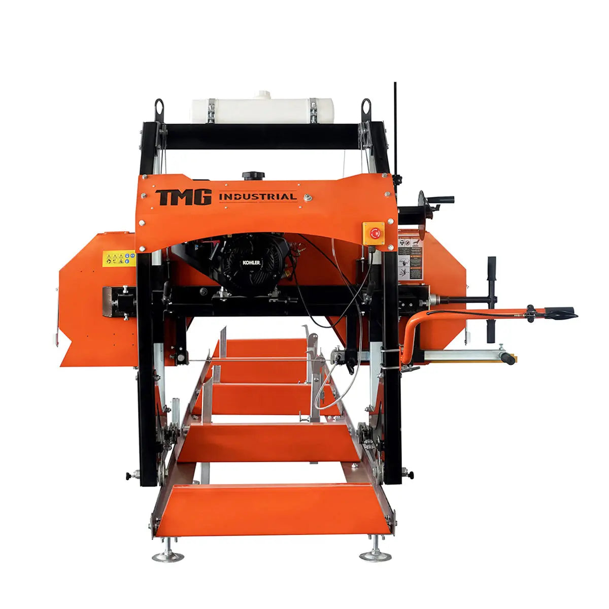 27" Portable Sawmill, 14 HP Kohler Gas Engine, 21" Board Width, 12' Log Length, 14-1/2' Track Bed, TMG-PSM27