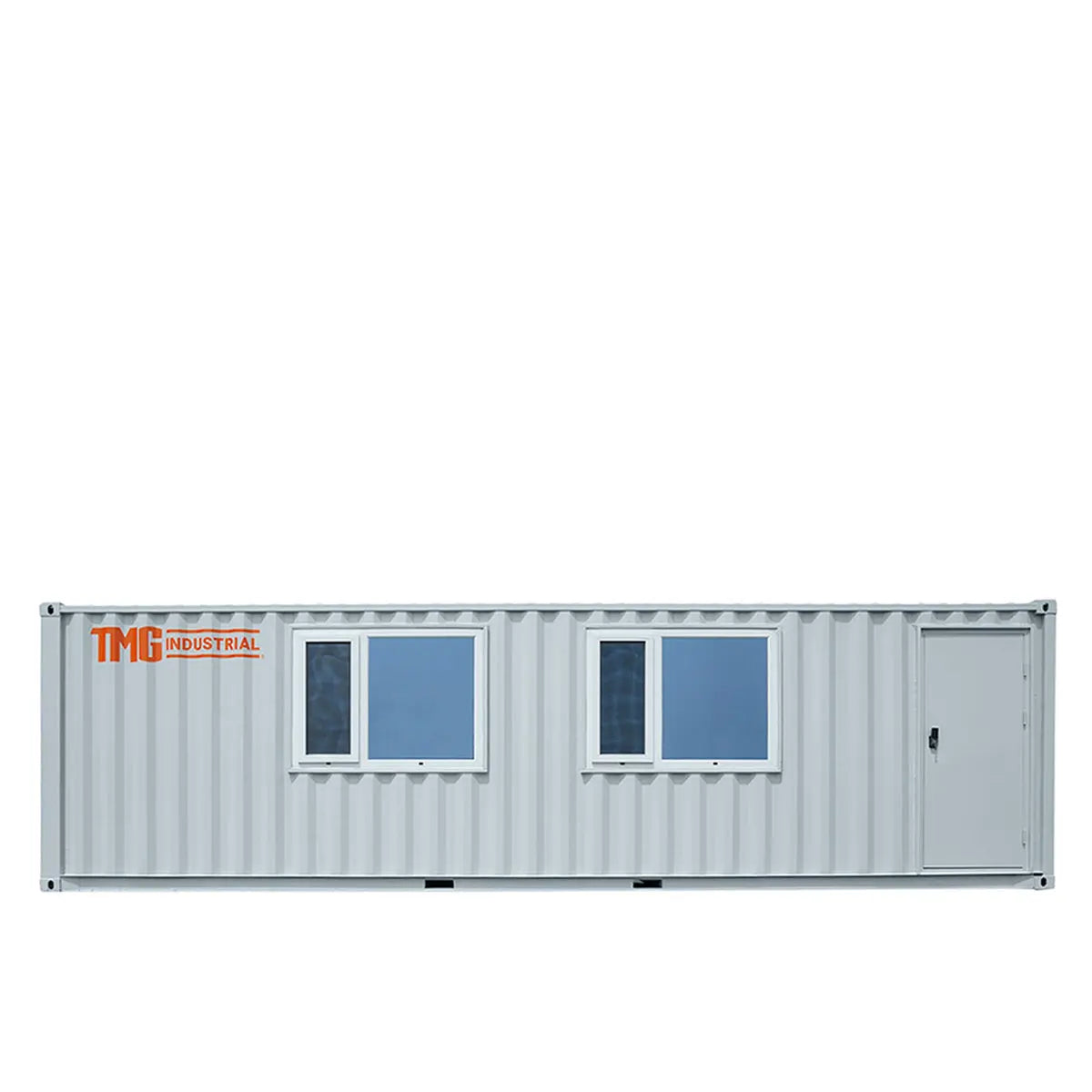 30’ Custom Built Steel Container Office, Working Area & Manager’s Office, 1 Leather Office Chair, 4 Ergonomic Office Chairs, TMG-SCO30