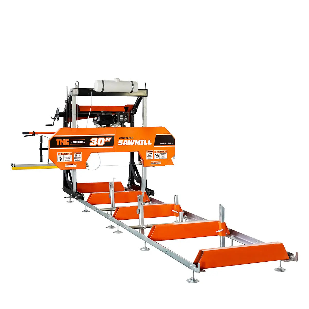 30" Portable Sawmill, 14 HP Kohler Engine, 28" Board Width, 12' Log Length, 14.5' Track Bed, TMG-PSM30