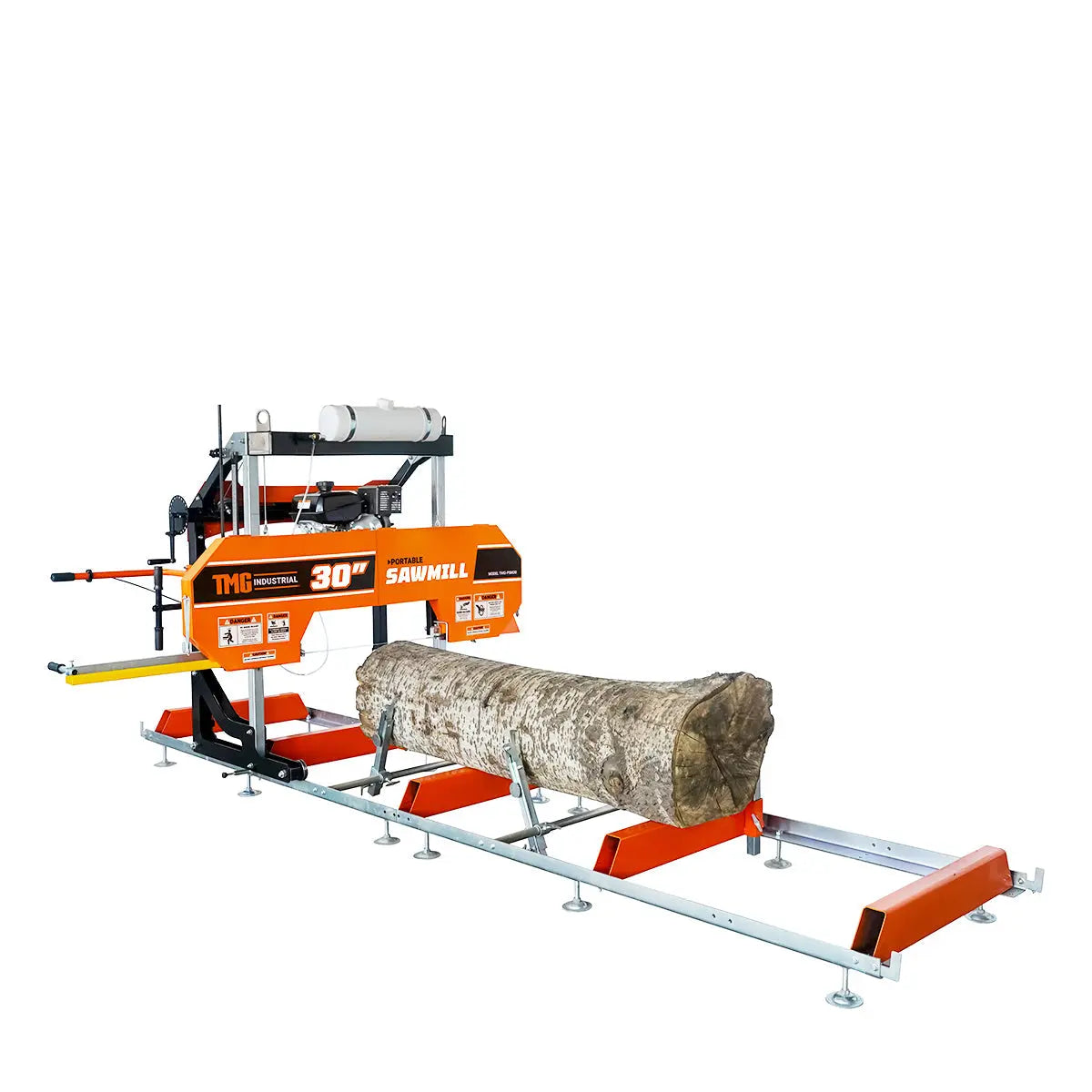 30" Portable Sawmill, 14 HP Kohler Engine, 28" Board Width, 12' Log Length, 14.5' Track Bed, TMG-PSM30