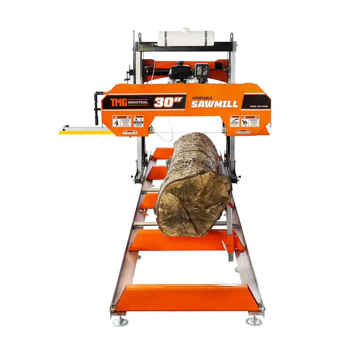 30" Portable Sawmill, 14 HP Kohler Engine, 28" Board Width, 12' Log Length, 14.5' Track Bed, TMG-PSM30