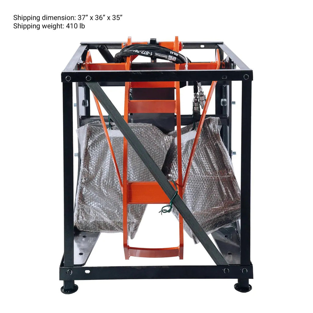 30" Skid Steer Log Grapple Attachment, 42" Claw Opening, 3000-lb Grapple Capacity, Universal Mount, TMG-SLG30