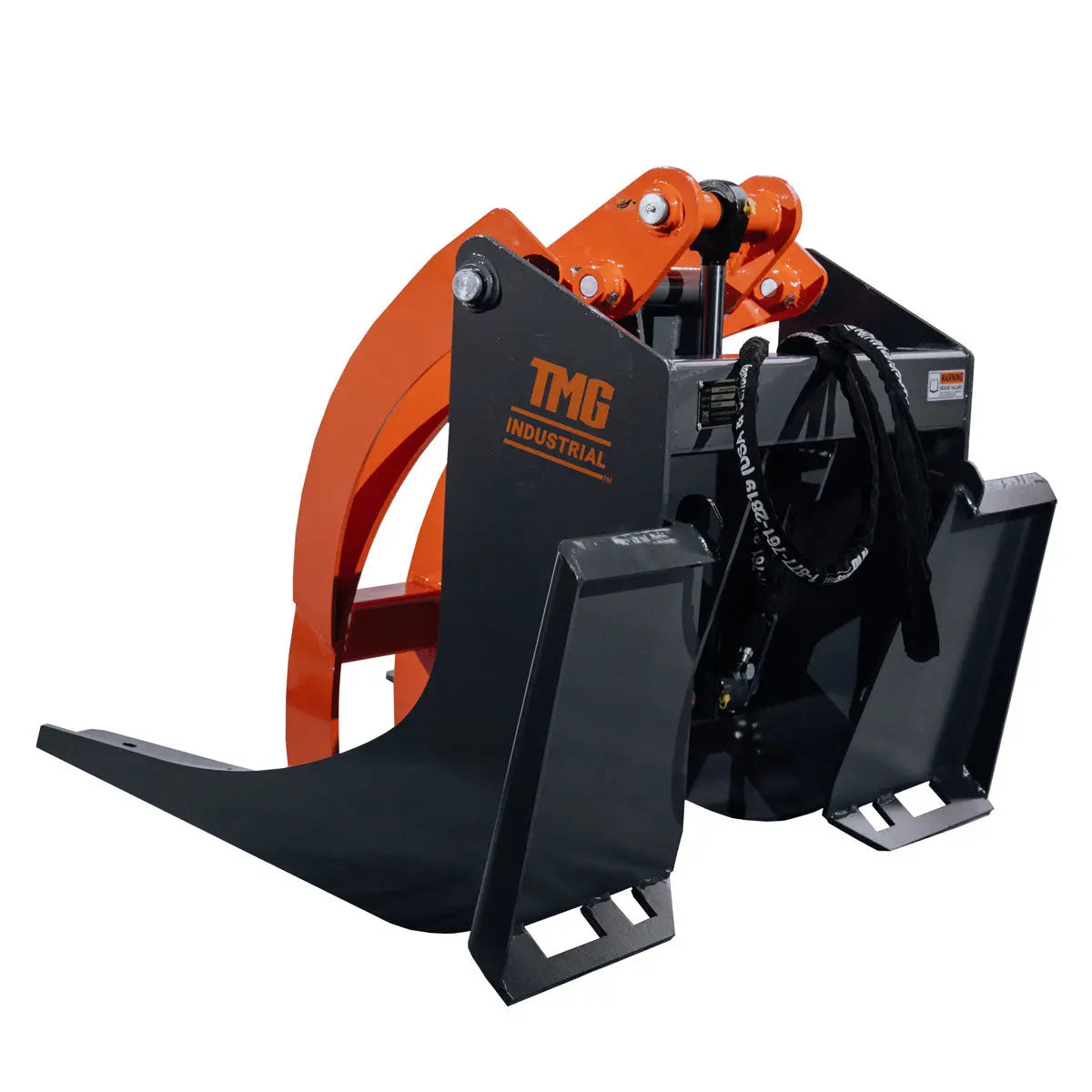 30" Skid Steer Log Grapple Attachment, 42" Claw Opening, 3000-lb Grapple Capacity, Universal Mount, TMG-SLG30