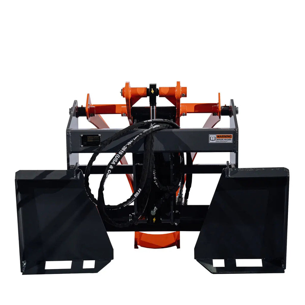 30" Skid Steer Log Grapple Attachment, 42" Claw Opening, 3000-lb Grapple Capacity, Universal Mount, TMG-SLG30