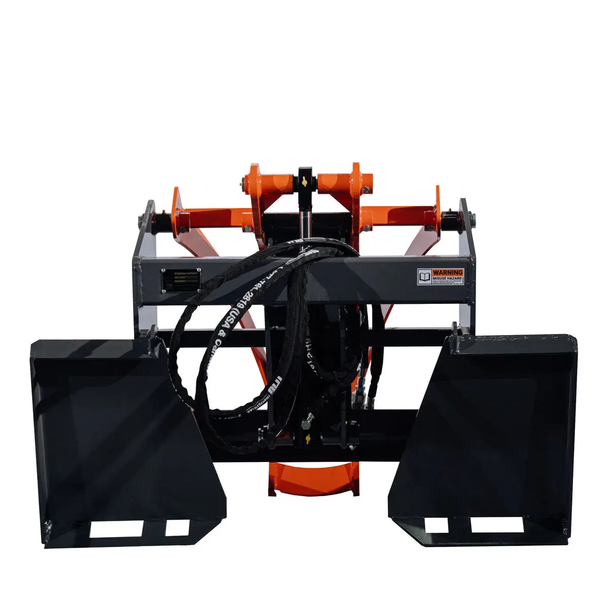 30" Skid Steer Log Grapple Attachment, 42" Claw Opening, 3000-lb Grapple Capacity, Universal Mount, TMG-SLG30