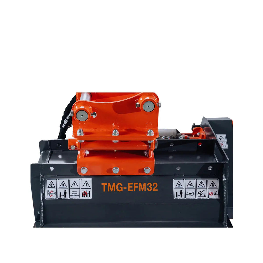 32" Excavator Brush Flail Mower, 3 to 5-ton Carrier, 10-16 GPM, TMG-EFM32
