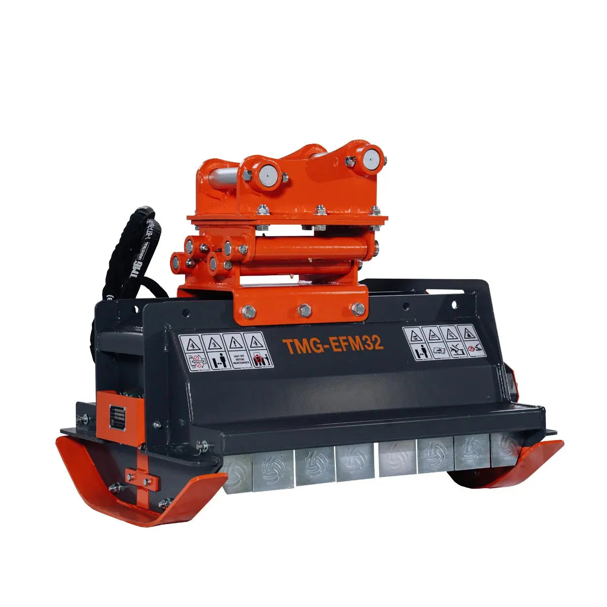 32" Excavator Brush Flail Mower, 3 to 5-ton Carrier, 10-16 GPM, TMG-EFM32