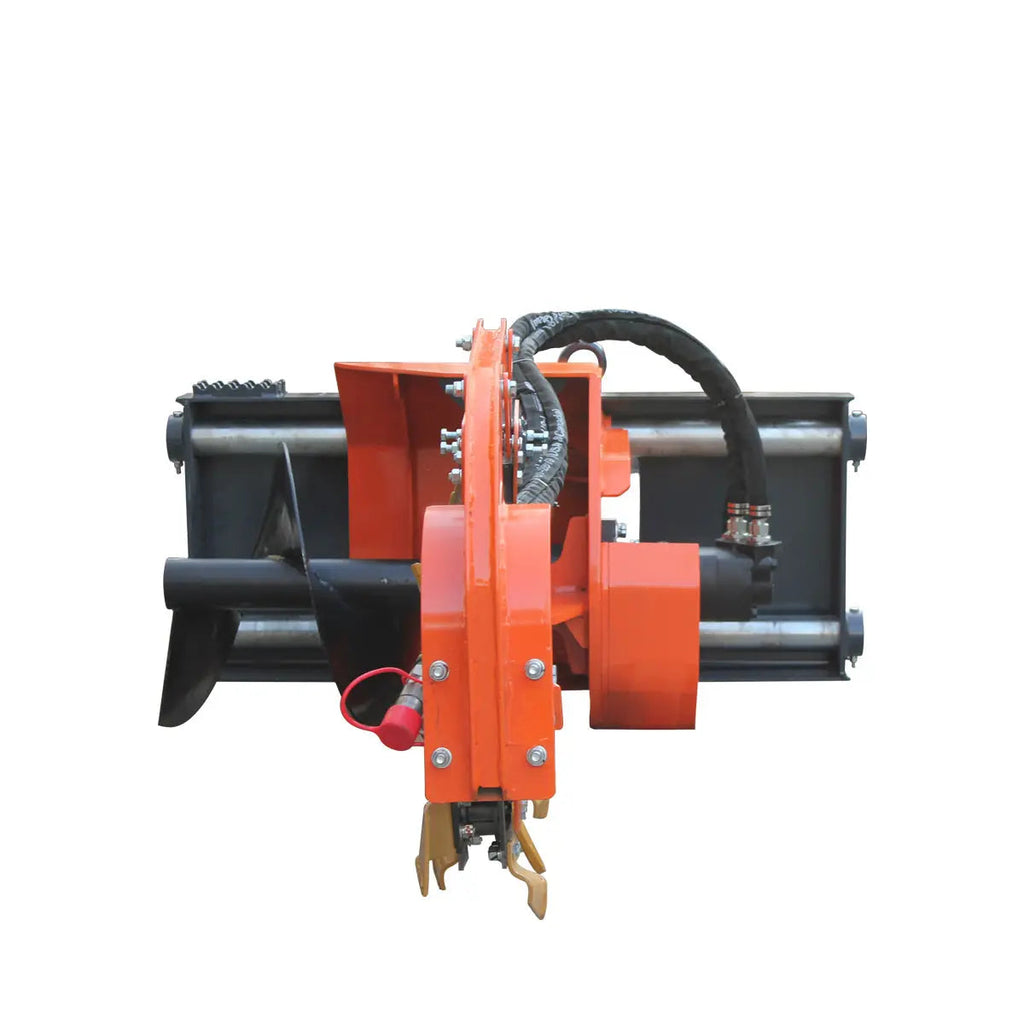 36" Skid Steer Side Shift Trencher, 22" Auger Discharge, Boom & Crumber Assembly, Earth Tungsten Teeth, TMG-SDT36S