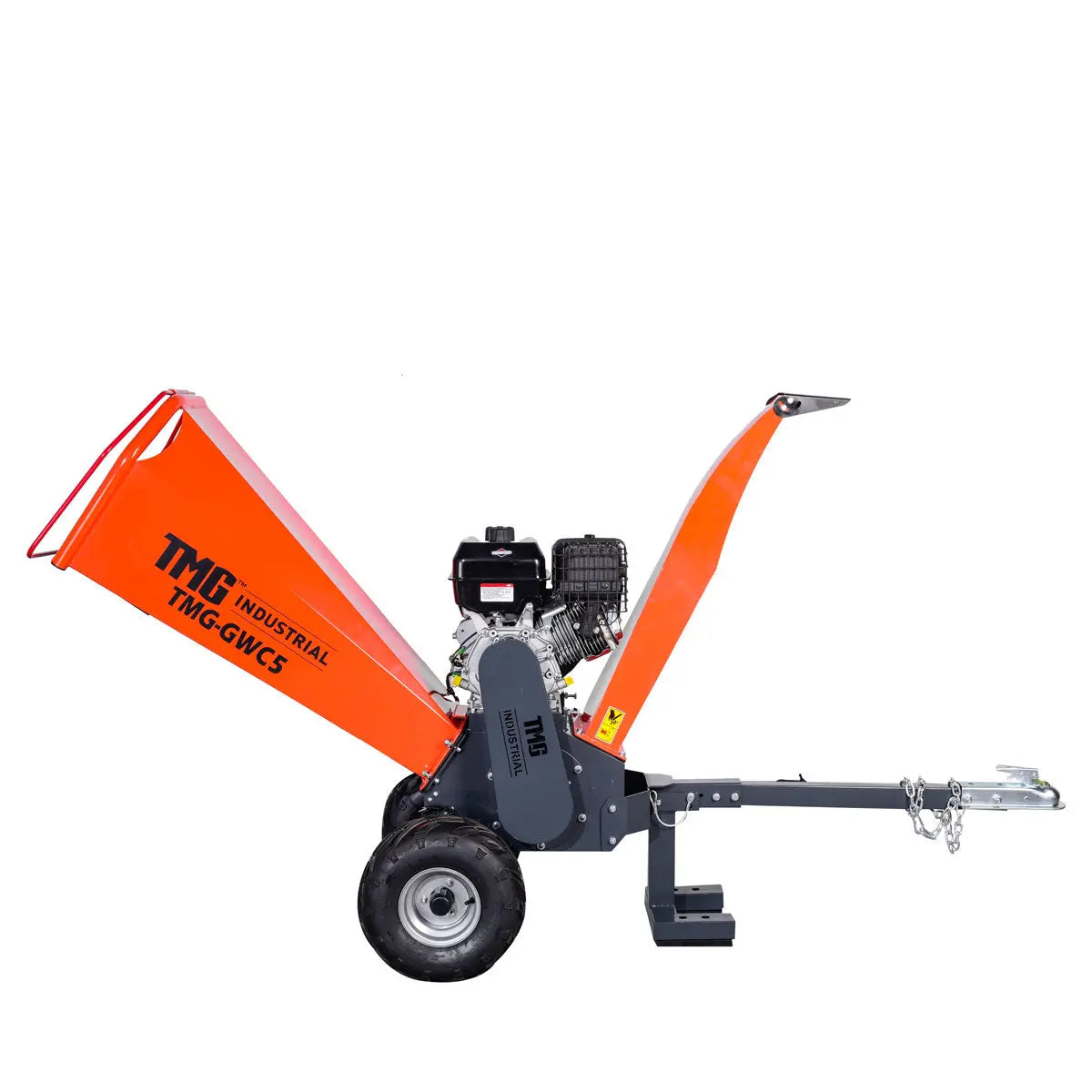 4-3/4" Wood Chipper Powered by 13.5 HP Briggs & Stratton Engine, ATV Tow-Behind, 12'' Reversible Blade, Dual Belt Drive, TMG-GWC5