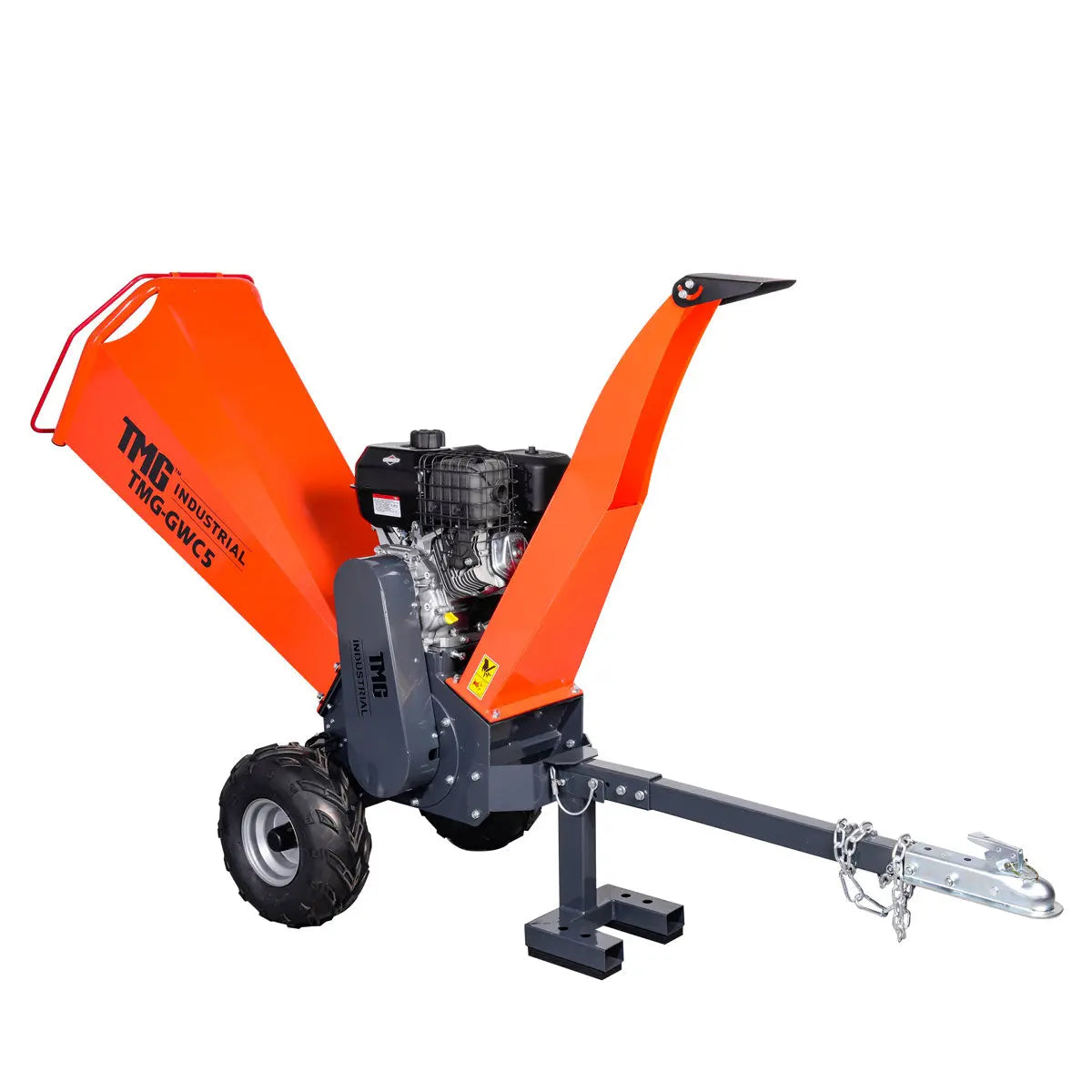 4-3/4" Wood Chipper Powered by 13.5 HP Briggs & Stratton Engine, ATV Tow-Behind, 12'' Reversible Blade, Dual Belt Drive, TMG-GWC5