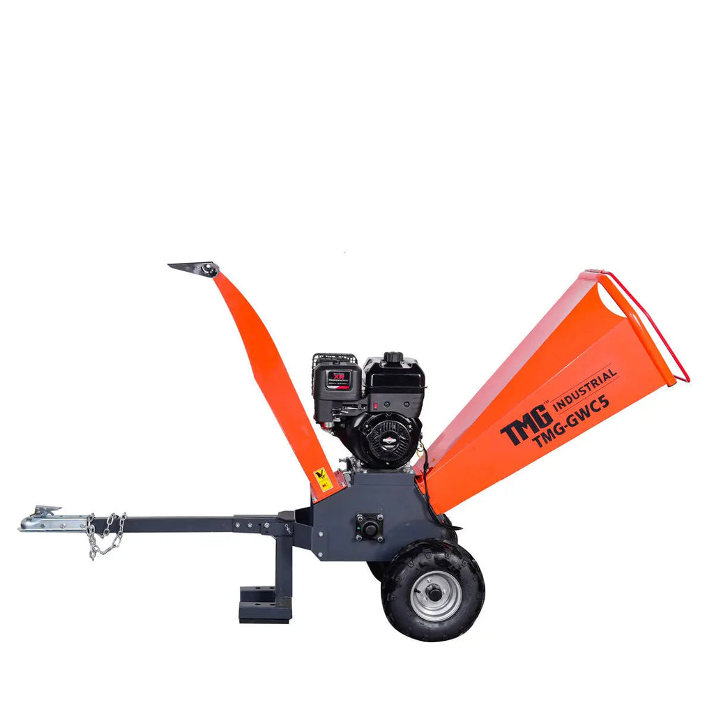 4-3/4" Wood Chipper Powered by 13.5 HP Briggs & Stratton Engine, ATV Tow-Behind, 12'' Reversible Blade, Dual Belt Drive, TMG-GWC5