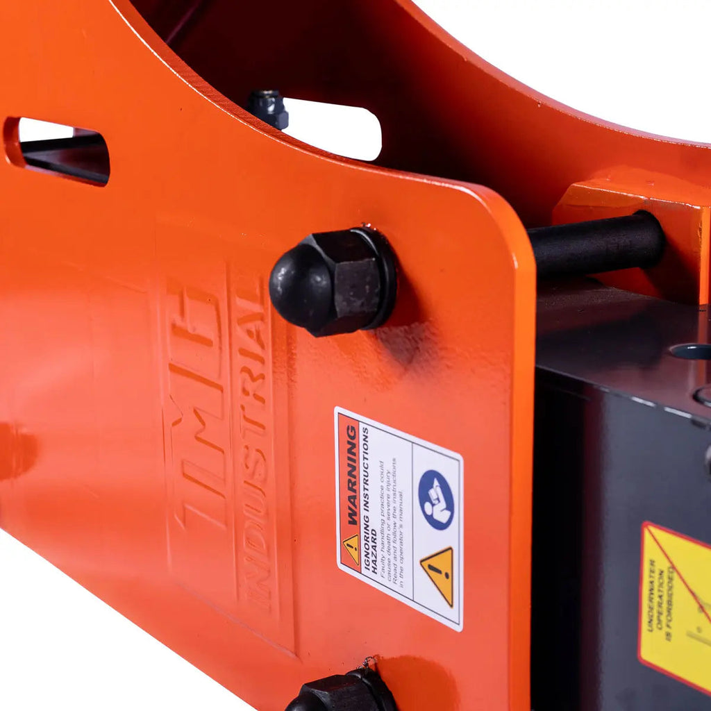 4-7 Ton Excavator/Backhoe Hydraulic Breaker, 2-3/4" Moil Point Chisel, 838 J Impact Energy, Pin Grabber Lugging, TMG-HB68