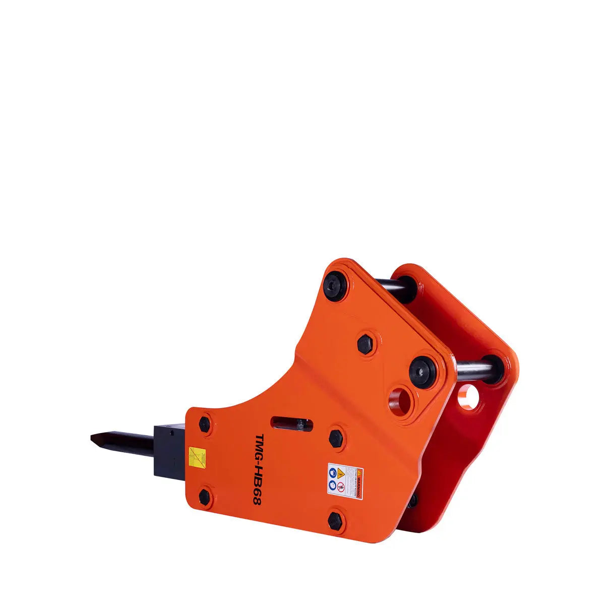 4-7 Ton Excavator/Backhoe Hydraulic Breaker, 2-3/4" Moil Point Chisel, 838 J Impact Energy, Pin Grabber Lugging, TMG-HB68