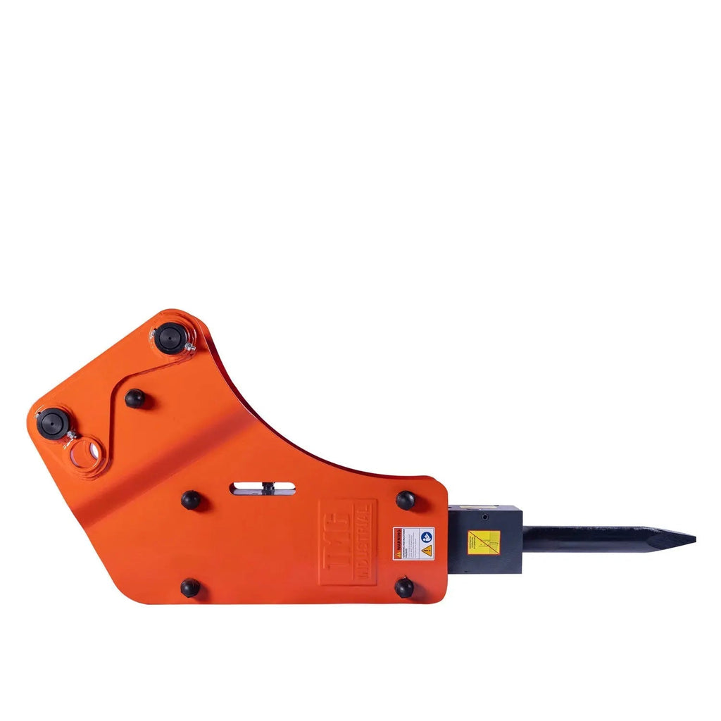4-7 Ton Excavator/Backhoe Hydraulic Breaker, 2-3/4" Moil Point Chisel, 838 J Impact Energy, Pin Grabber Lugging, TMG-HB68