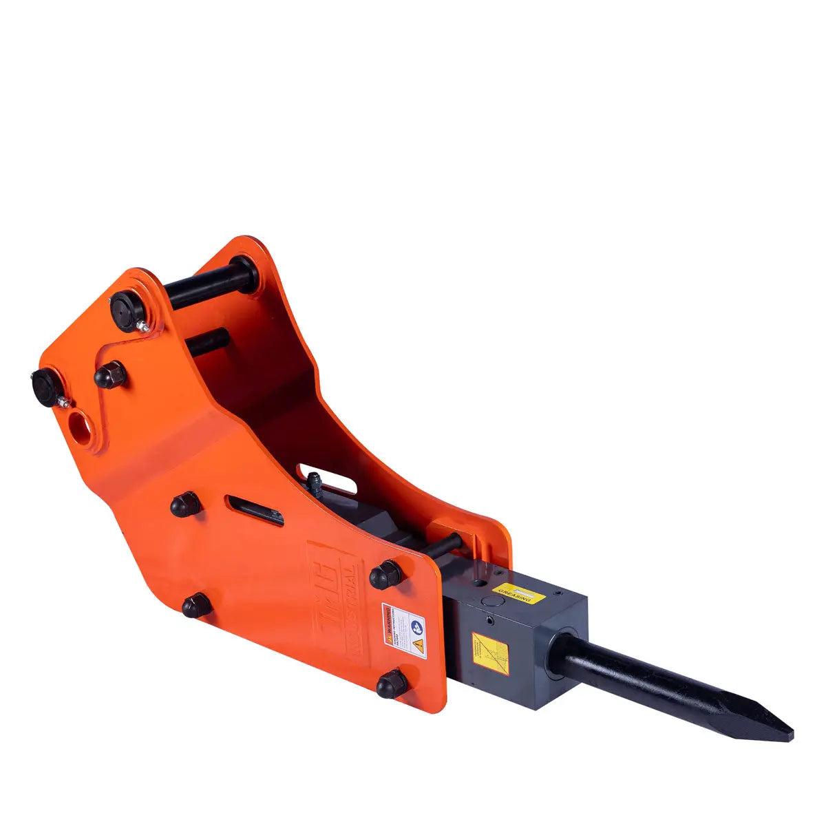 4-7 Ton Excavator/Backhoe Hydraulic Breaker, 2-3/4" Moil Point Chisel, 838 J Impact Energy, Pin Grabber Lugging, TMG-HB68