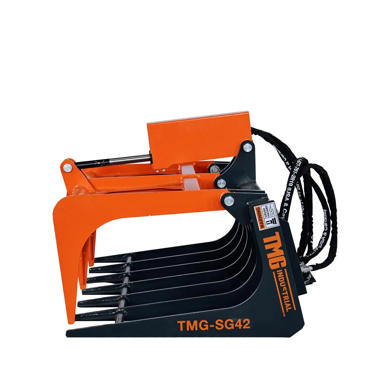 42" Mini Skid Steer Skeleton Grapple Attachment, Toro Style Mount, 24" Arm Opening, 2000 lb Weight Capacity, TMG-SG42