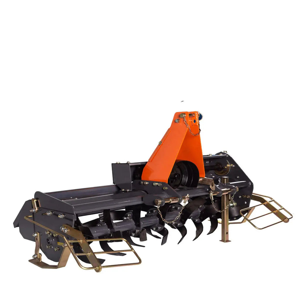 48" 3-Point Hitch Rotary Tiller, 18-30 HP Sub-Compact, 3-½" Tilling Depth, PTO Shaft Included, Category 1 Hookup, TMG-RT120