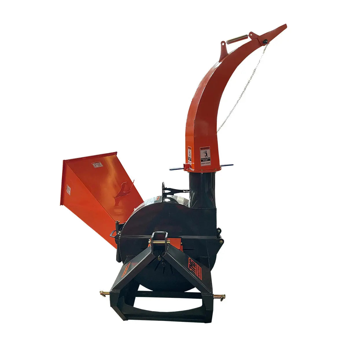 6" 3-Point Hitch Wood Chipper, Reversible/Hardened Blades, 360° Swiveling Chute, 40-80 HP Tractors, TMG-WC60