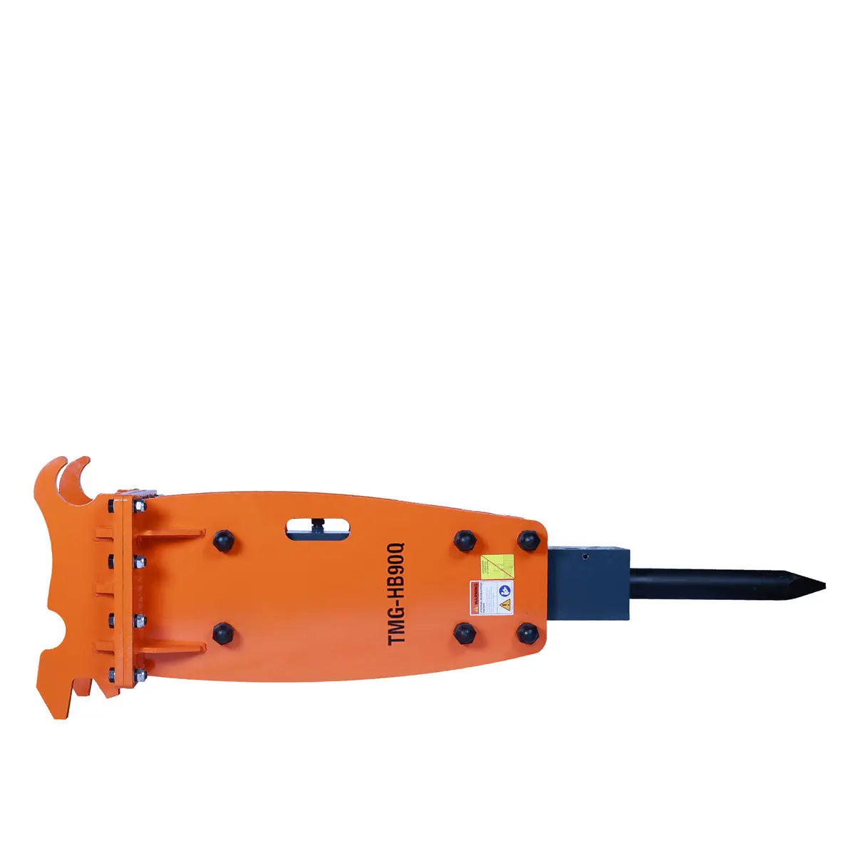 6-9 Ton Excavator/Backhoe Hydraulic Breaker, Quick Change (Q/C) Lugging, 3" Moil Point Chisel, 1030 J Impact Energy, TMG-HB90Q