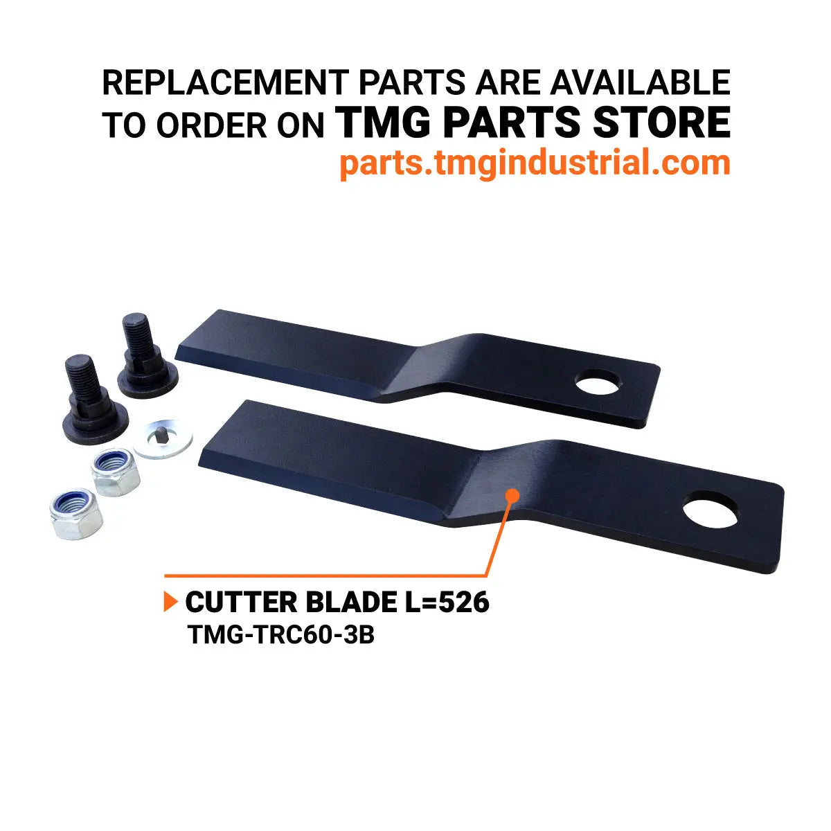 60" Rotary Cutter, 3-Point Hitch, 20-60 HP Tractors, 540 RPM, Slip Clutch PTO Shaft Included, TMG-TRC60