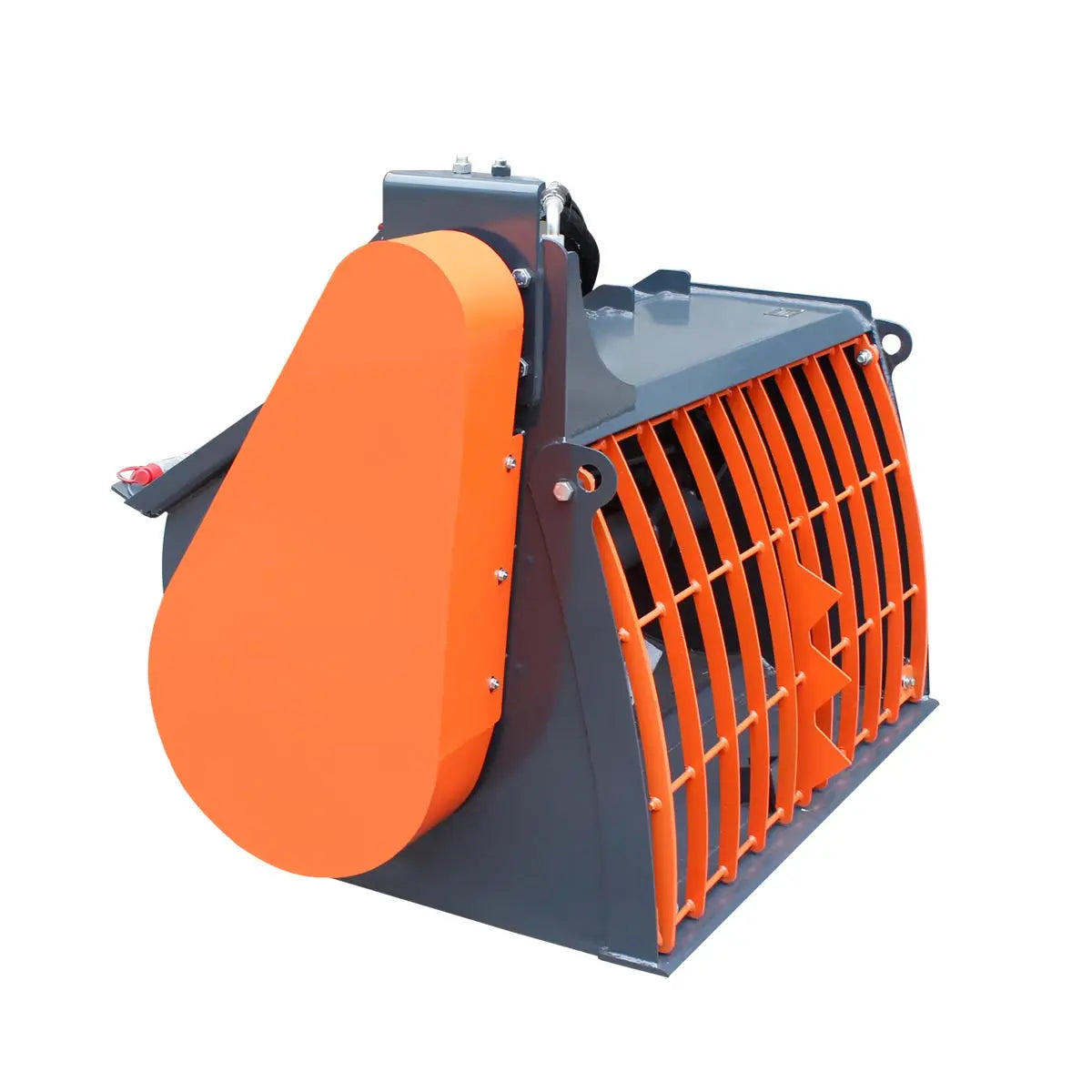 60" Skid Steer Concrete Mixer Attachment, Side Chute Dispenser & Bag Splitter, Universal Mount, 16 Cu-Ft Capacity, TMG-SCM61