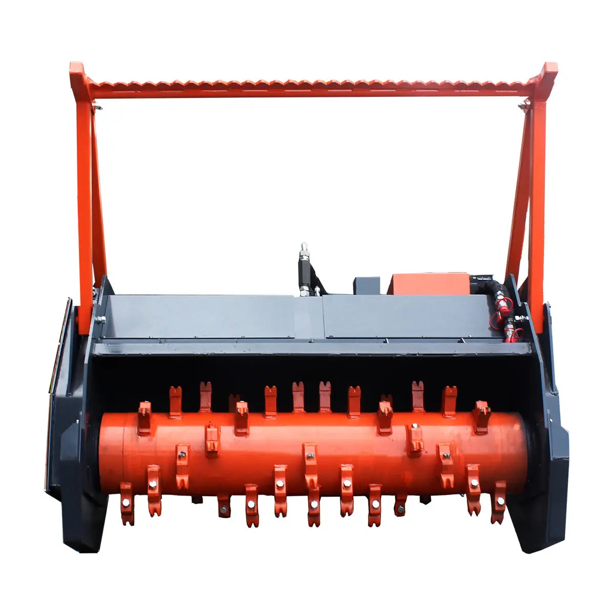 60" Skid Steer Forestry Drum Mulcher, Forged Alloy Teeth, Cooling System w/Radiator, 75 HP Skid Steers, TMG-SFM60 (Discontinued – No Longer Available)
