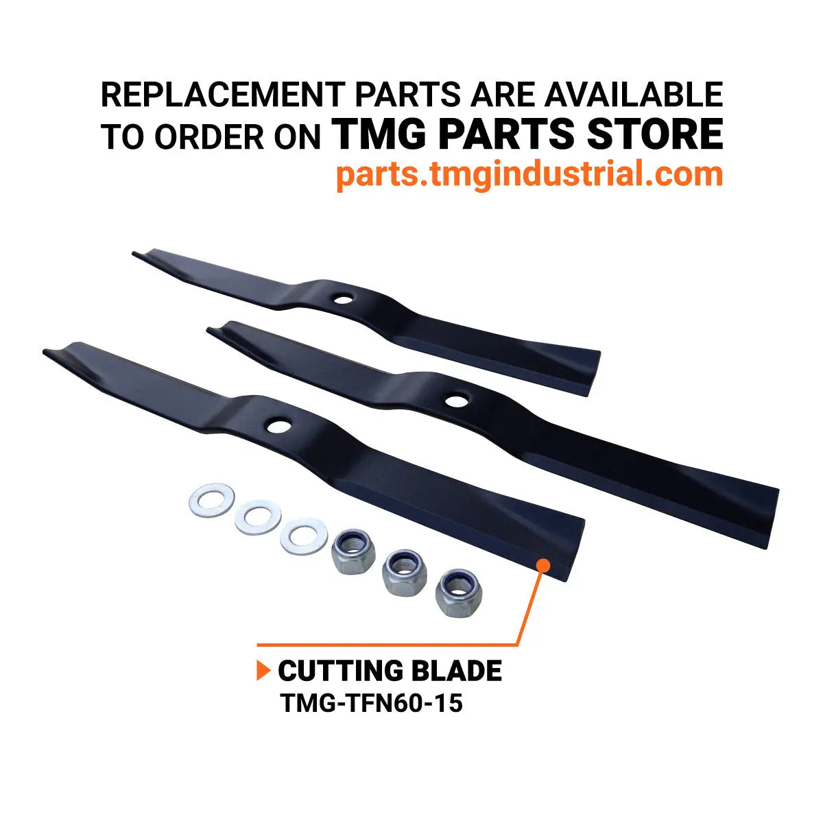 60" Tow-Behind 3 Point Finish Mower, 20-40 HP Compact Tractor, PTO Drive Shaft Included, TMG-TFN60