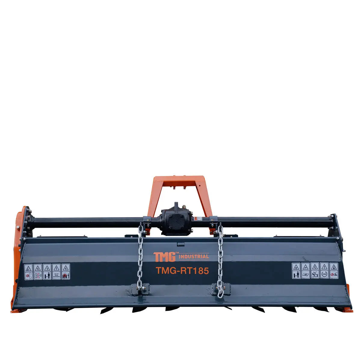 72" 3-Point Hitch Rotary Tiller, 40-60 HP Tractor, 3" Tilling Depth, PTO Shaft Included, Category 1 & 2 Hookup, TMG-RT185