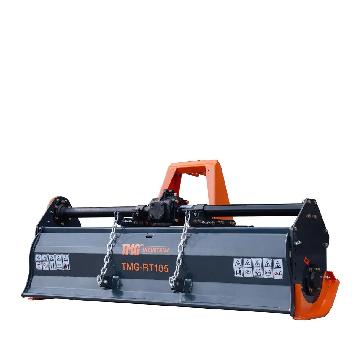 72" 3-Point Hitch Rotary Tiller, 40-60 HP Tractor, 3" Tilling Depth, PTO Shaft Included, Category 1 & 2 Hookup, TMG-RT185