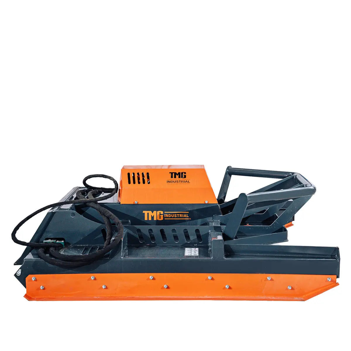 72" Extreme Heavy-Duty Skid Steer Brush Cutter, Open Front Push Bar, 27-35 GPM, Drop Down Profile Blades, TMG-SBC76