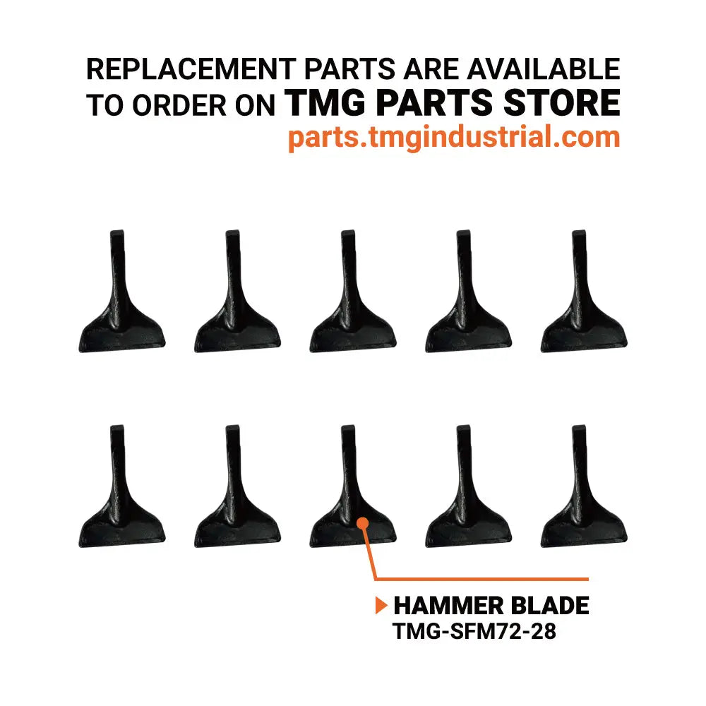 72" Hydraulic Skid Steer Flail Mower, TMG-SFM72