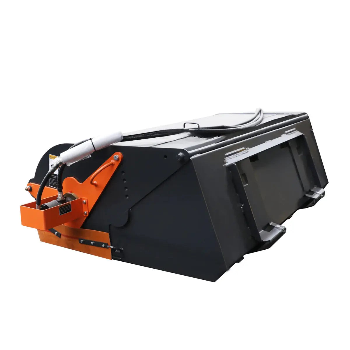 72" Skid Steer Pick Up Broom Sweeper with Bucket, Standard Flow, 22" Diameter Bristles, 45-75 HP Skid Steers, TMG-PS72