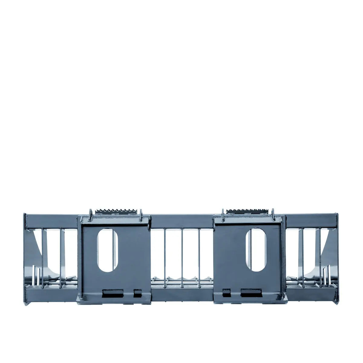 72" Skid Steer Rock Skeleton Bucket Attachment, Solid Steel, Universal Mount, 4" Tine Spacing, 45-70 HP, TMG-SB72